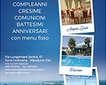 Battesimi, Comunioni, Cresime Compleanni e ogni tipo di Banchetto....
